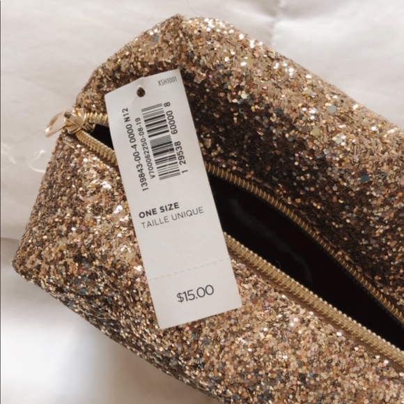 Gold Old Navy Sparkly Make up Bag - Picture 2 of 4